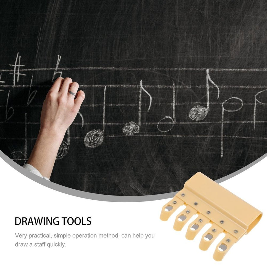 1-Pack Yellow Plastic Staff Scribe Drawing Tool for Music Teaching and Classroom Drawing Supplies