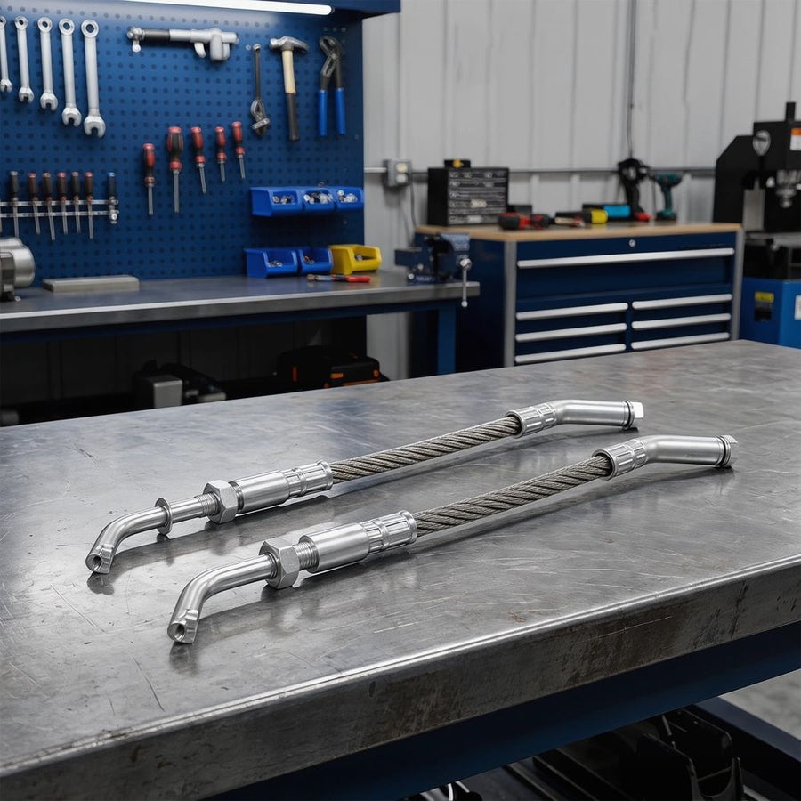 1 Pair Heavy Duty Universal Snowmobile Ice Scrapers with Steel Plated Replacement