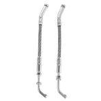 1 Pair Heavy Duty Universal Snowmobile Ice Scrapers with Steel Plated Replacement