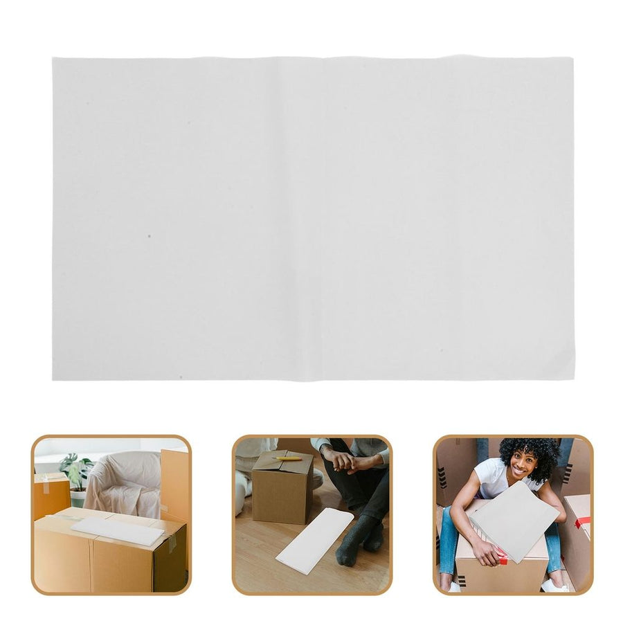 Smooth White Wrapping Paper Sheets for Secure Moving and Packaging of Fragile Kitchenware and Household Items