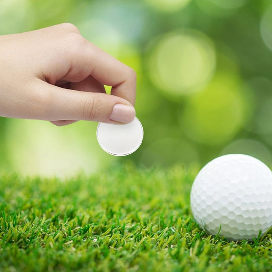 Plated Golf Markers Set of 6, Iron Material, Clear and Versatile Position Marking Accessories