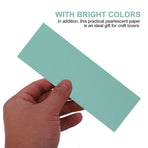50Pcs Metallic Cardstock Paper Pearlescent Shimmer Paper for DIY Art Projects
