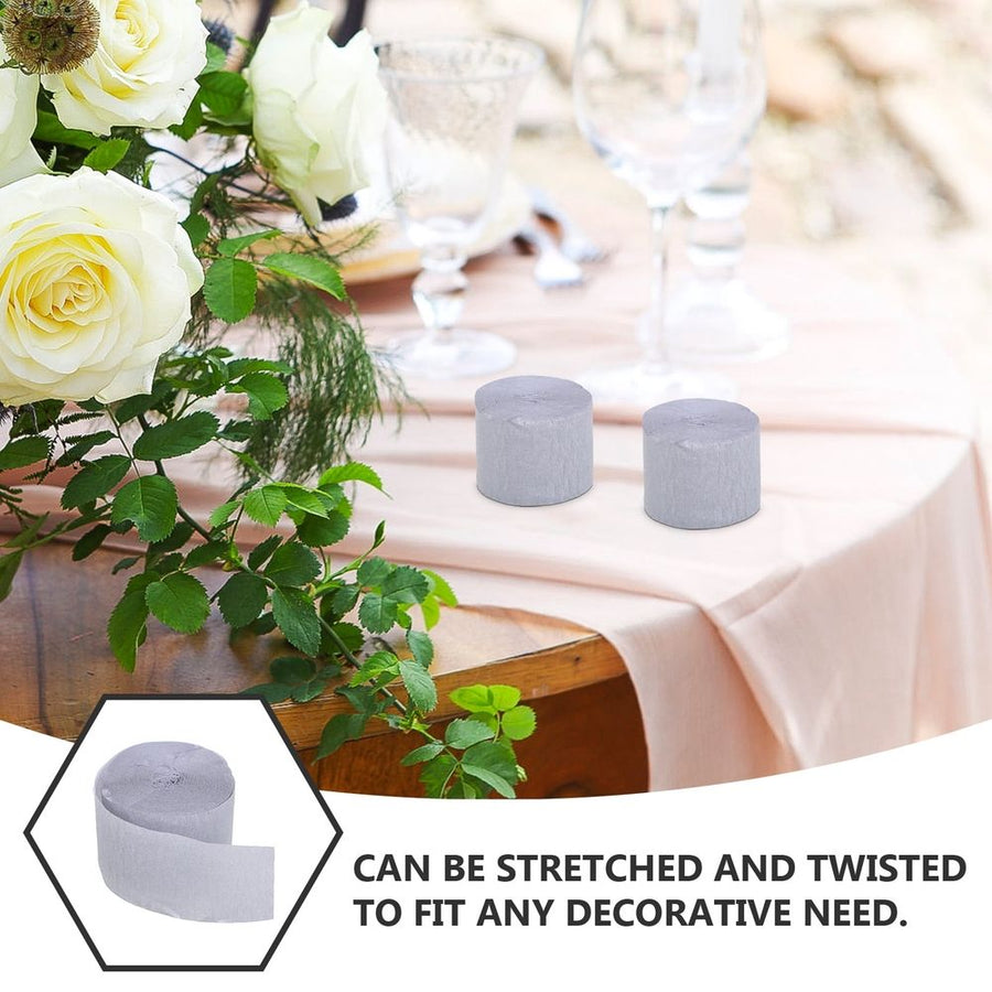 Plated Silver Streamers Paper for Decor Versatile and Festive Backdrop