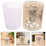 Round Metal Trash Can in for Bathroom, Kitchen, Bedroom - Daily Use Waste Bin