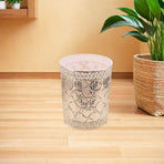 Round Metal Trash Can in for Bathroom, Kitchen, Bedroom - Daily Use Waste Bin