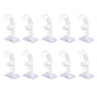 10Pcs Watch Display Racks Transparent Plastic Holders for Bracelets and Watches Storage