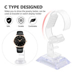10Pcs Watch Display Racks Transparent Plastic Holders for Bracelets and Watches Storage