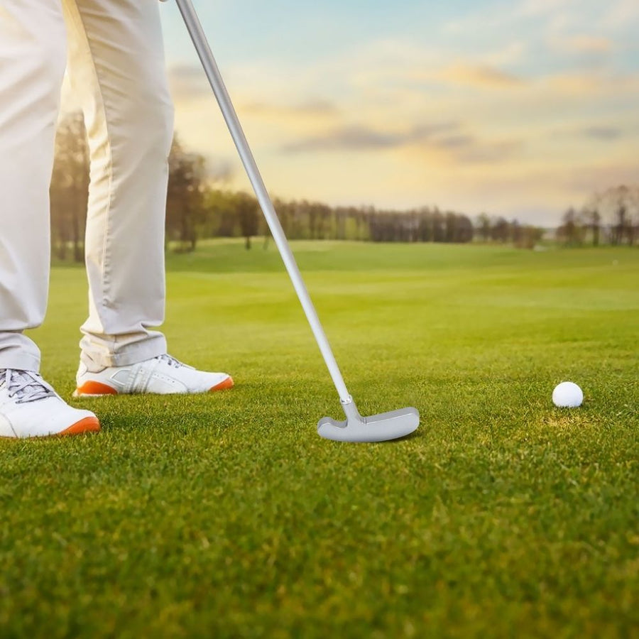 Portable Golf Putter Rod Set, Plated Alloy, Practical Training Tool for Golf Practice and Improvement