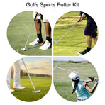 Portable Golf Putter Rod Set, Plated Alloy, Practical Training Tool for Golf Practice and Improvement