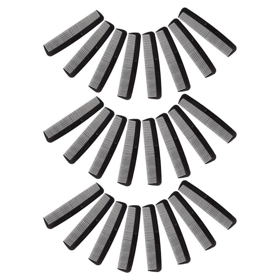 200Pcs Dual Tooth Black Pocket Combs for Men Compact Travel Hair Dressing and Styling