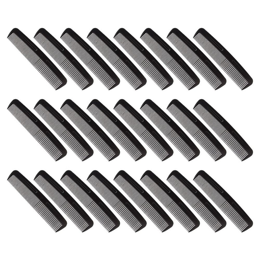200Pcs Dual Tooth Black Pocket Combs for Men Compact Travel Hair Dressing and Styling