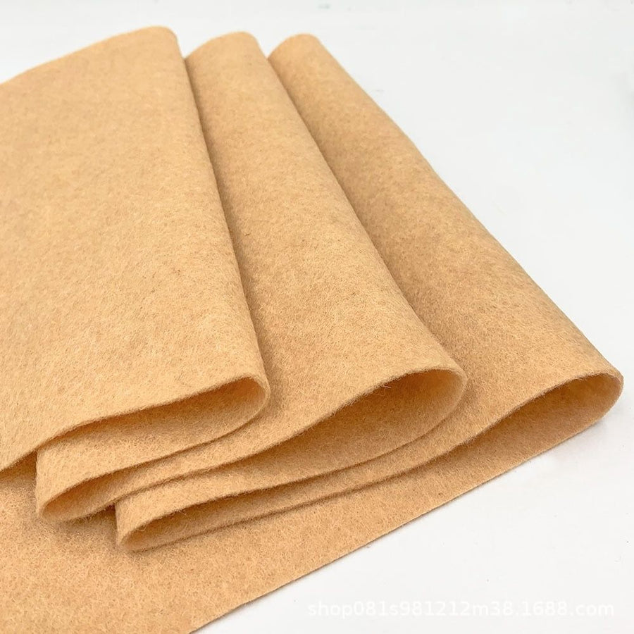 2 Pieces Light Brown Felt Fabric for Crafts, Material for Patchwork, Decorations and Sewing Projects