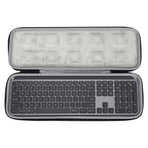 Black Hard Protective Keyboard Case with Shockproof Plastic Cover and Zipper for Keyboard Storage