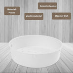White Plastic Steamer Basket, Durable and Multi-Purpose for Rice Cookers, Pots, and Healthy Cooking