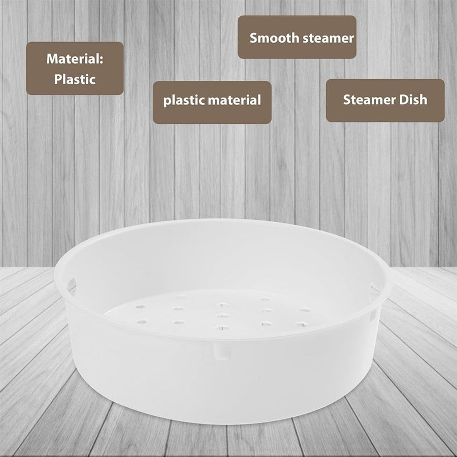 White Plastic Steamer Basket, Durable and Multi-Purpose for Rice Cookers, Pots, and Healthy Cooking