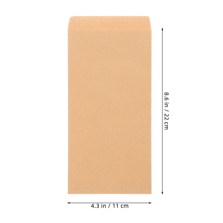 Light Yellow Self-Sealing Paper File Envelopes for Office and Daily Use, 50 Pieces, and Convenient