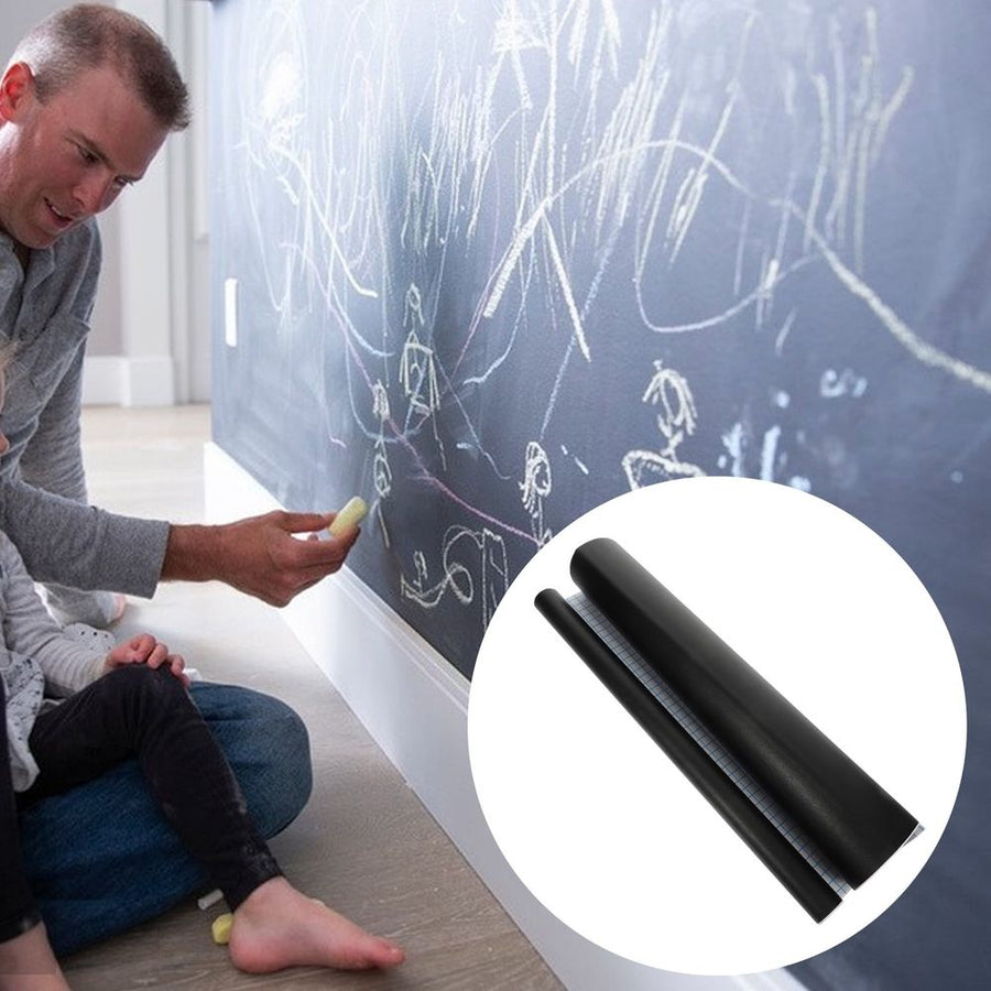 Chalkboard Adhesive Paper Black Board Rectangular PVC Wall Decor 1Pack