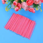 100Pcs Rosy Paper Sticks for DIY Lollipops and Party Cake Pops