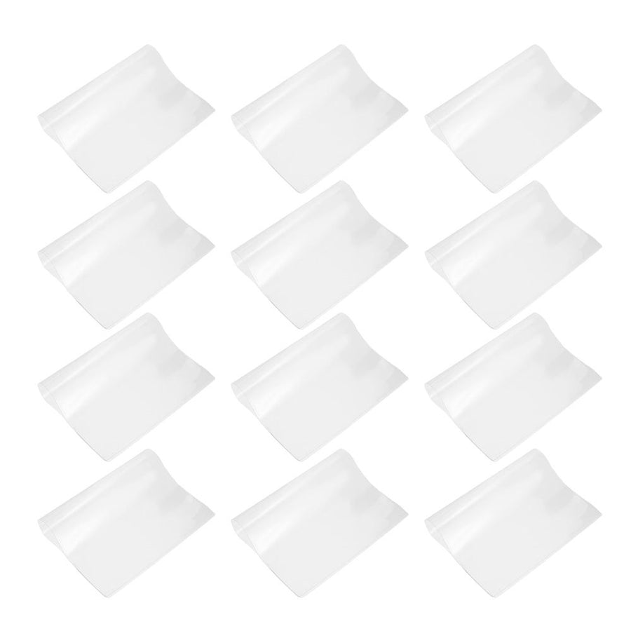 12Pcs Transparent Plastic Book Covers Waterproof Clear Notepad Protectors with Anti Slip Surface
