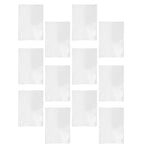 12Pcs Transparent Plastic Book Covers Waterproof Clear Notepad Protectors with Anti Slip Surface