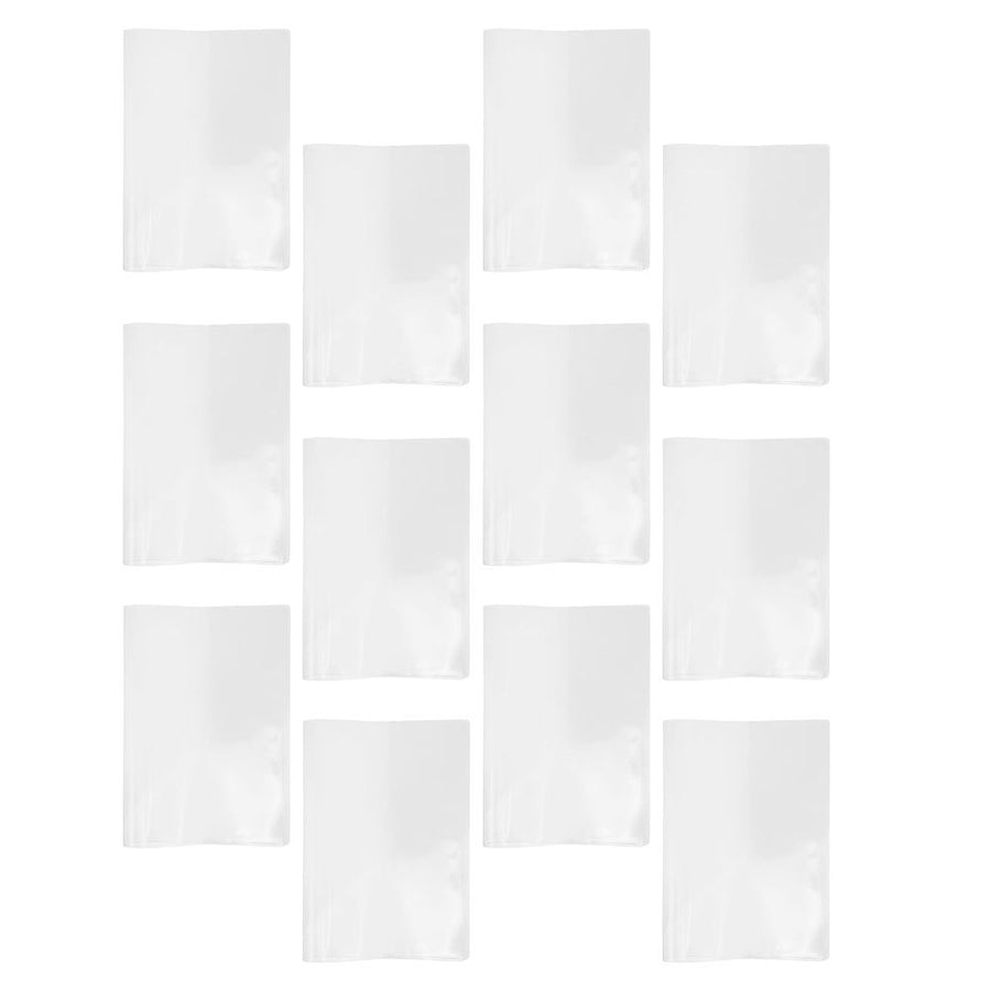 12Pcs Transparent Plastic Book Covers Waterproof Clear Notepad Protectors with Anti Slip Surface