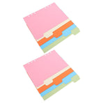 10Pcs Plastic File Dividers with Tabs for Flexible Page Separation and Labeling