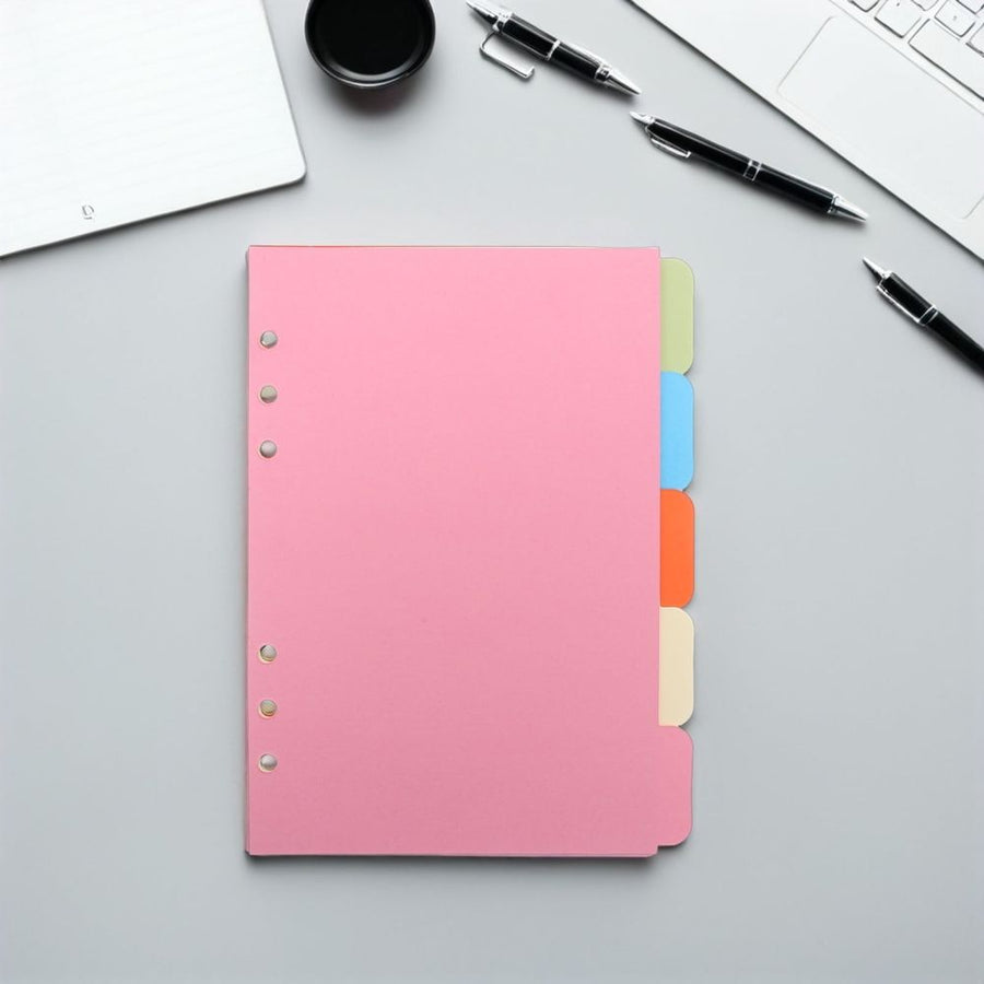 10Pcs Plastic File Dividers with Tabs for Flexible Page Separation and Labeling