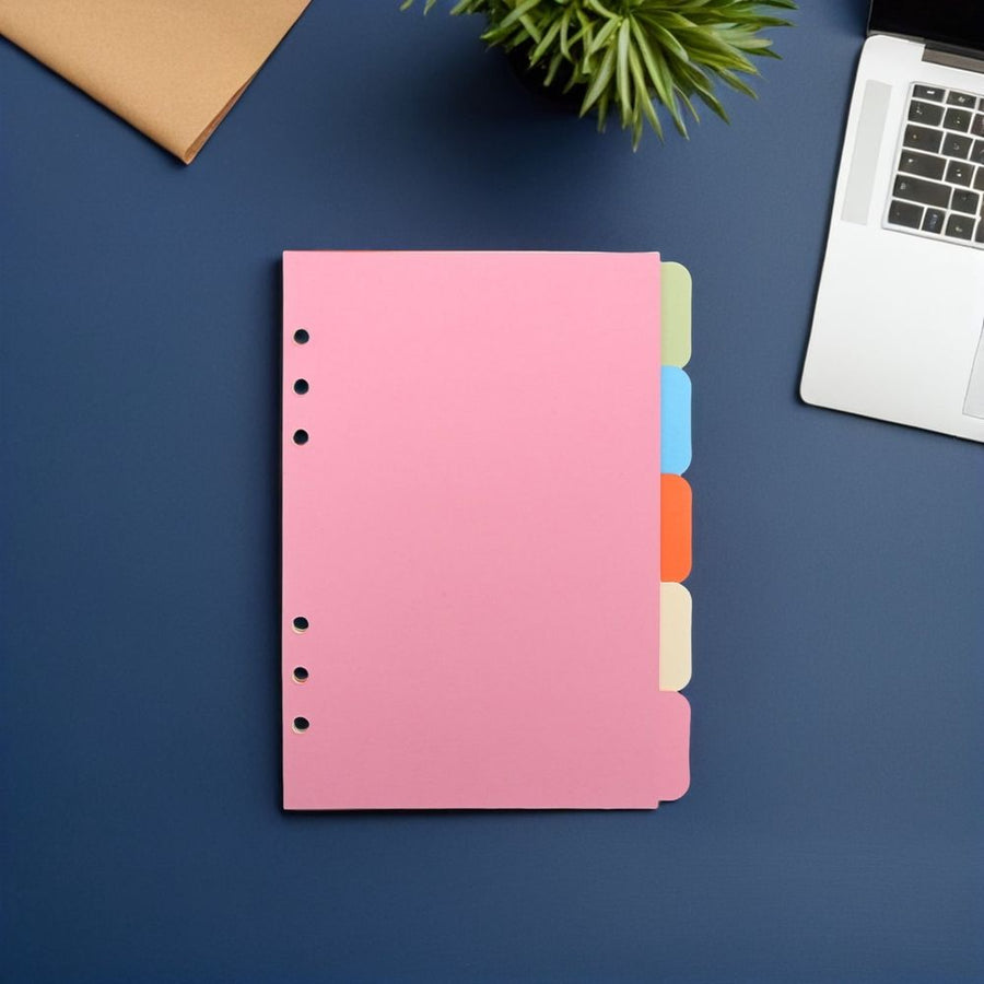 10Pcs Plastic File Dividers with Tabs for Flexible Page Separation and Labeling