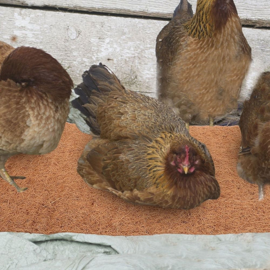 Washable Brown Coconut Fiber Nesting Pads for Chicken Coop Non-Slip