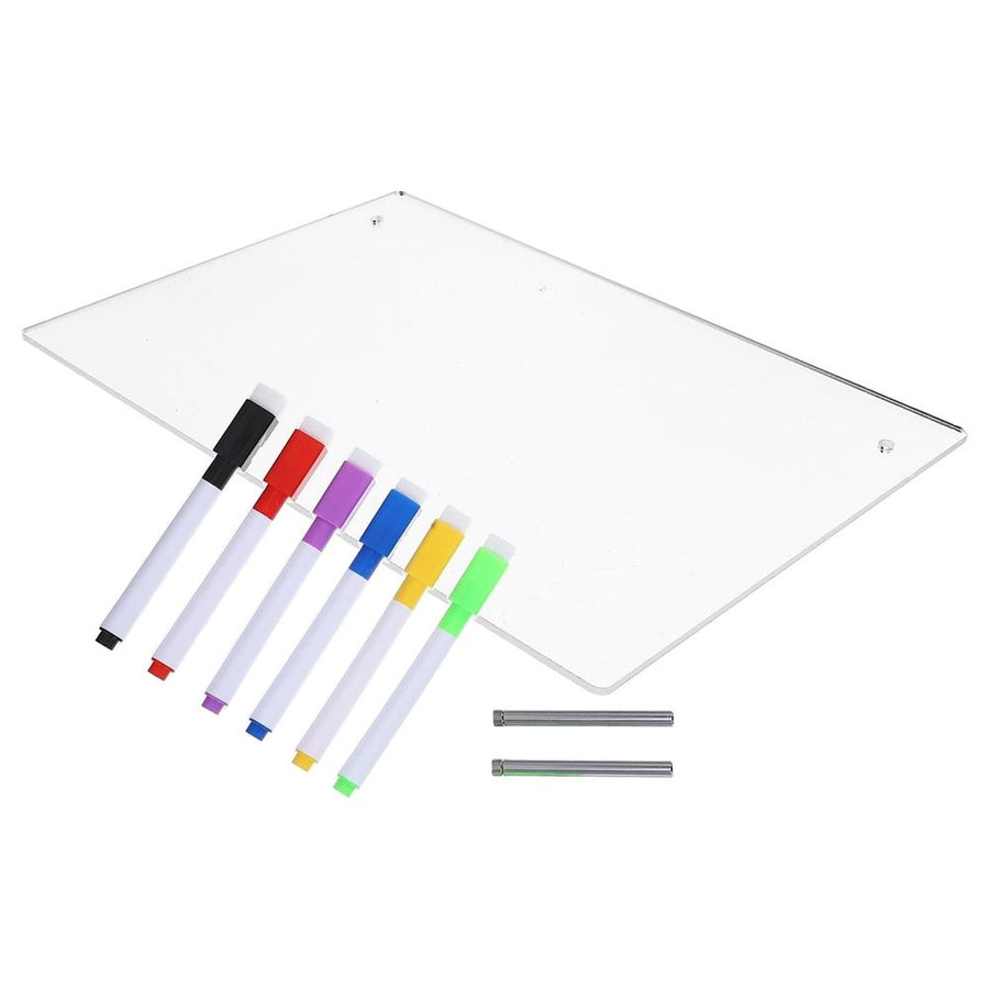 Clear Acrylic Memo Board for Home and Office Use - Portable, Reusable Desk Writing and Message Board