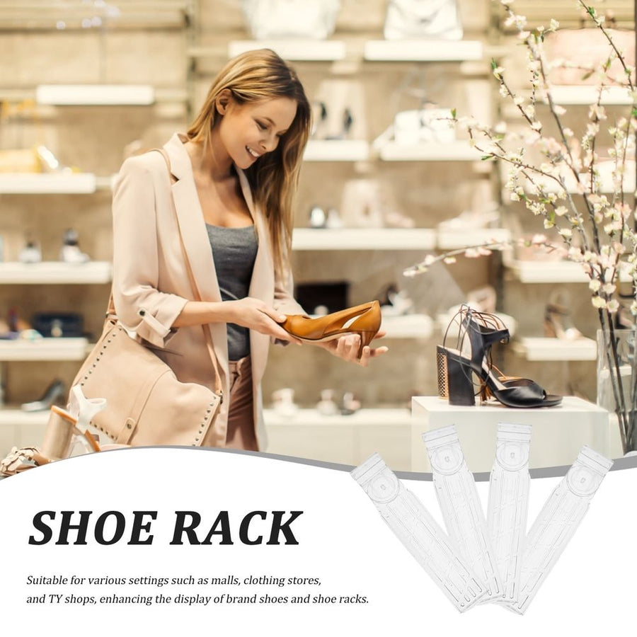 Clear Acrylic Shoe Rack Set of 4 - Retail Display and Storage Organizer for Shoes