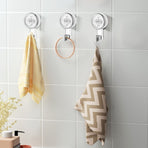 2 Pack Heavy Duty Large Cup Hooks for Home and Bathroom Use, Easy to Remove, No Damage, Plastic Design