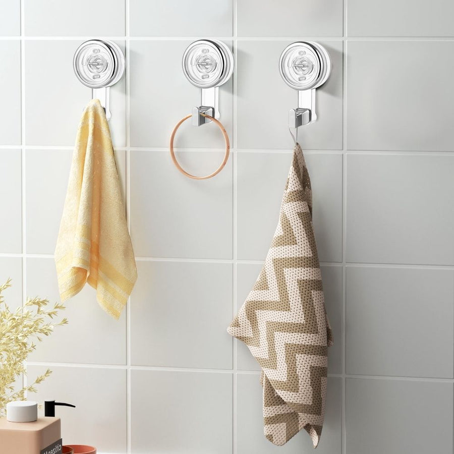 2 Pack Heavy Duty Large Cup Hooks for Home and Bathroom Use, Easy to Remove, No Damage, Plastic Design