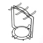 Black Metal Mug Tree Stand for Kitchen - Coffee Cup Organizer for Home and Office