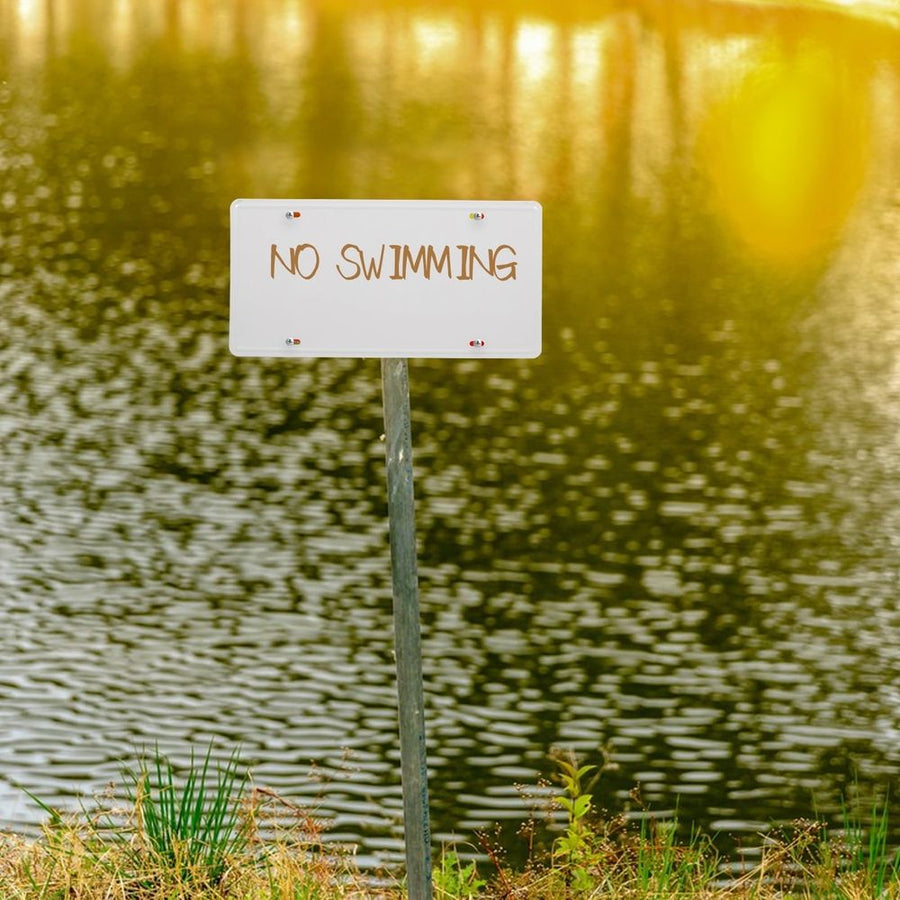 Blank Metal Sign White Tinplate 1Set For Parking Garden