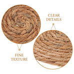 4Pcs Woven Seagrass Placemats Round Straw Coasters Non Slip Heat Insulation Pads for Coffee
