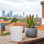 6-Pack White Plastic Paint Buckets with Airtight Lids for Leftover Paint Storage and Easy Handling