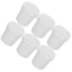 6-Pack White Plastic Paint Buckets with Airtight Lids for Leftover Paint Storage and Easy Handling