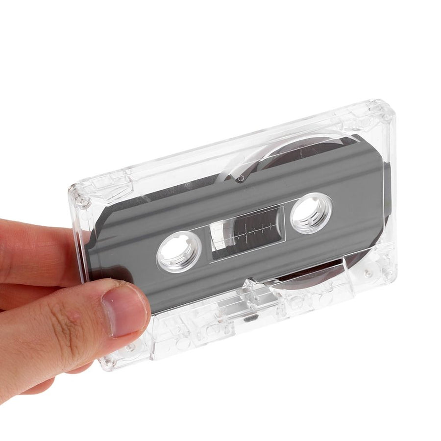 Blank Cassette Tapes High Fidelity Audio Recording Black Plastic 2Pcs
