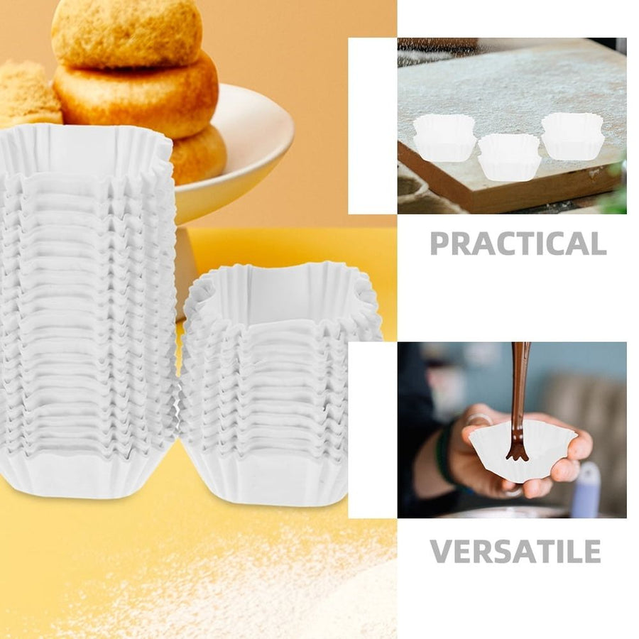 Oil-Proof White Paper Cupcake Holders, Great for Baking, 2000Pcs