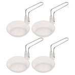 White Plastic Ladle, Portable Design, Ideal for Mixing and Serving, Outdoor Use, 4Pcs