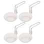 White Plastic Ladle, Portable Design, Ideal for Mixing and Serving, Outdoor Use, 4Pcs