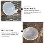 White Plastic Ladle, Portable Design, Ideal for Mixing and Serving, Outdoor Use, 4Pcs