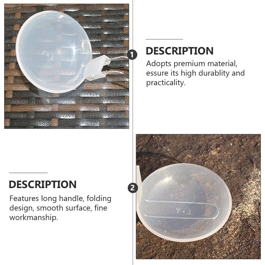 White Plastic Ladle, Portable Design, Ideal for Mixing and Serving, Outdoor Use, 4Pcs