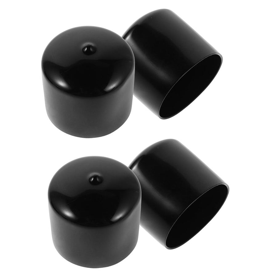 4-Pack Black Rubber Axle Dust Caps for Trailer Wheel Bearings, Hub Protective Covers Replacement Set