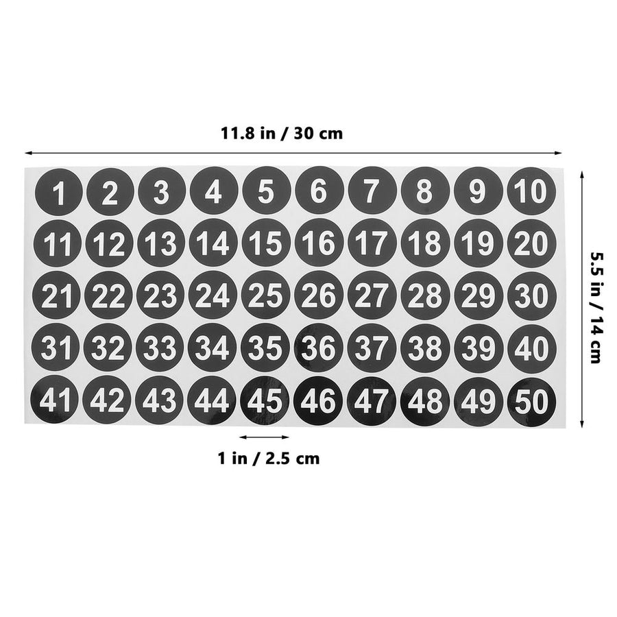 Small Adhesive Number Stickers for Metal, Wood, Glass - , Easy to Apply, Multi- Use