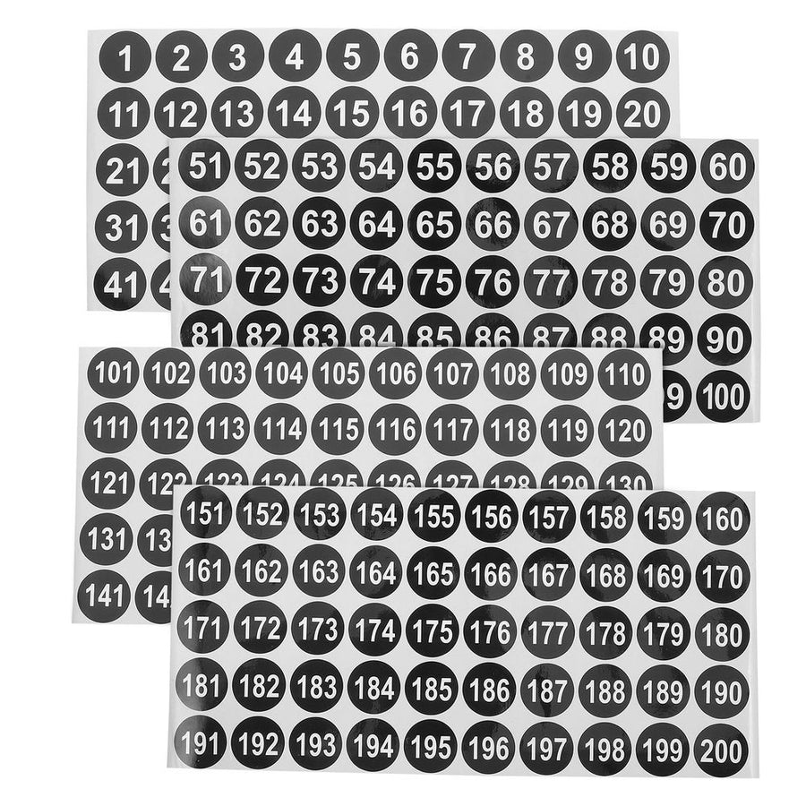 Small Adhesive Number Stickers for Metal, Wood, Glass - , Easy to Apply, Multi- Use
