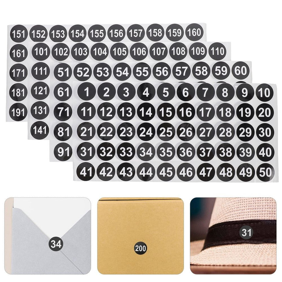 Small Adhesive Number Stickers for Metal, Wood, Glass - , Easy to Apply, Multi- Use