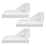 3-Pack Easy Install White Grow Tent Corner Racks for Plant Equipment, Camera Mounts, and Tent Accessories
