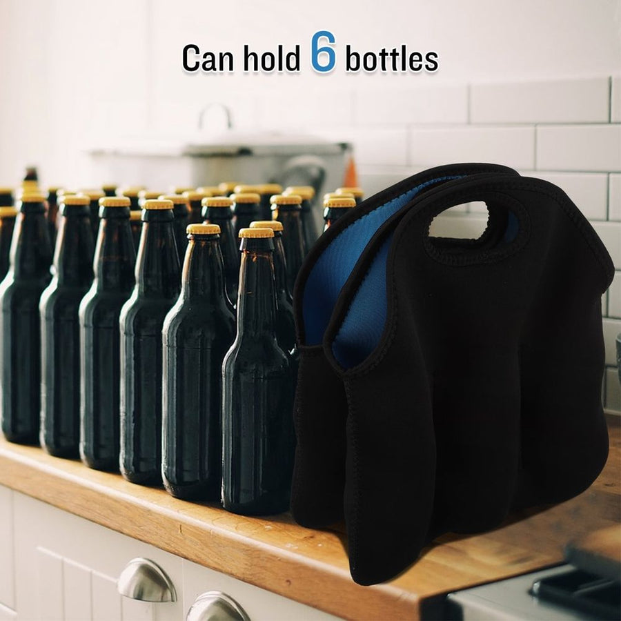 Beer Bottle Carrier Neoprene Cooler Tote Bag Multi for Bottles